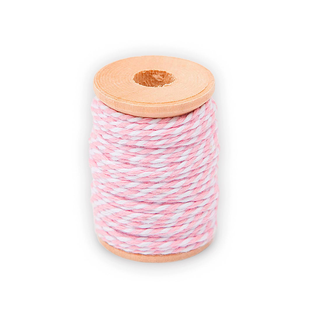 Kordel rosa/weiß 15 Meter