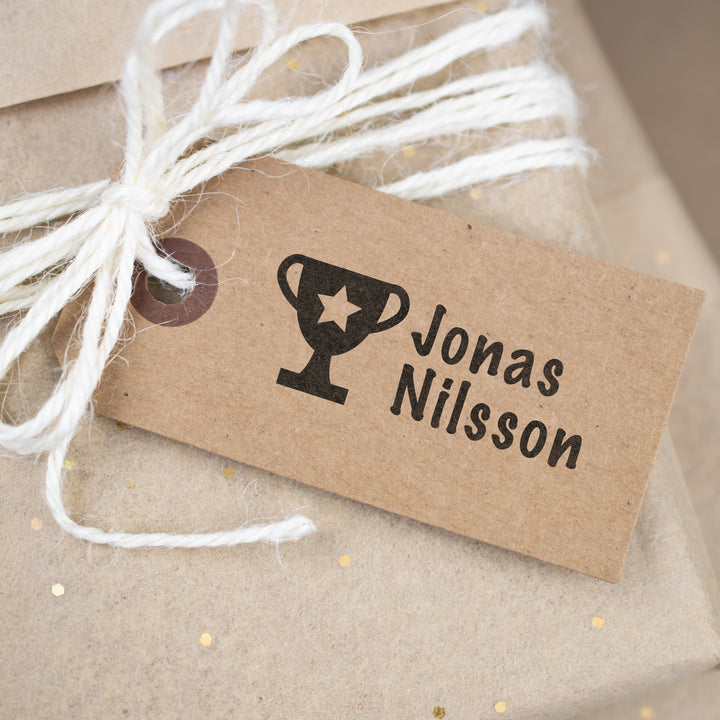 Großer Namens-Stempel Pokal x Vorname und Nachname