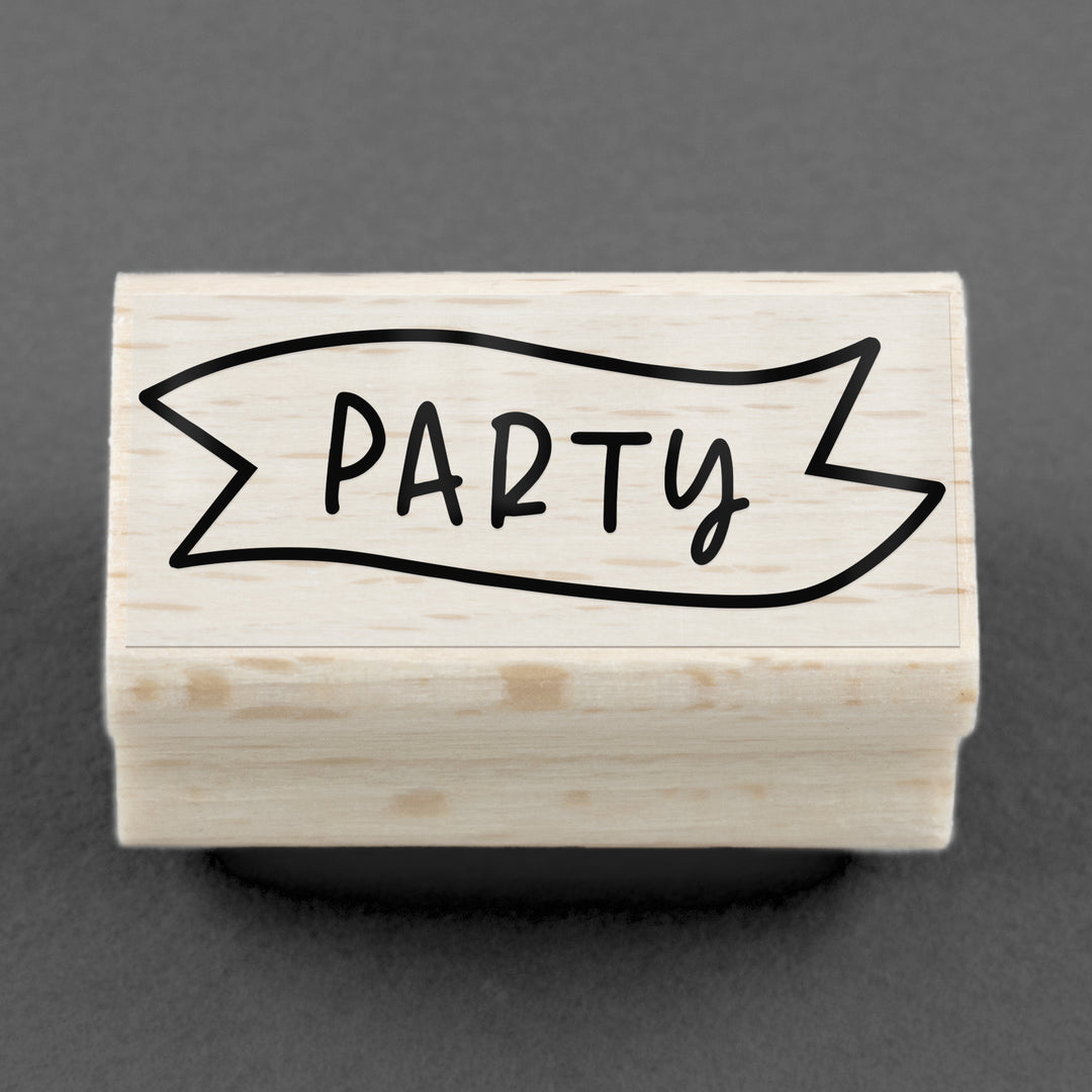 Stempel Party Banner 40 x 15 mm