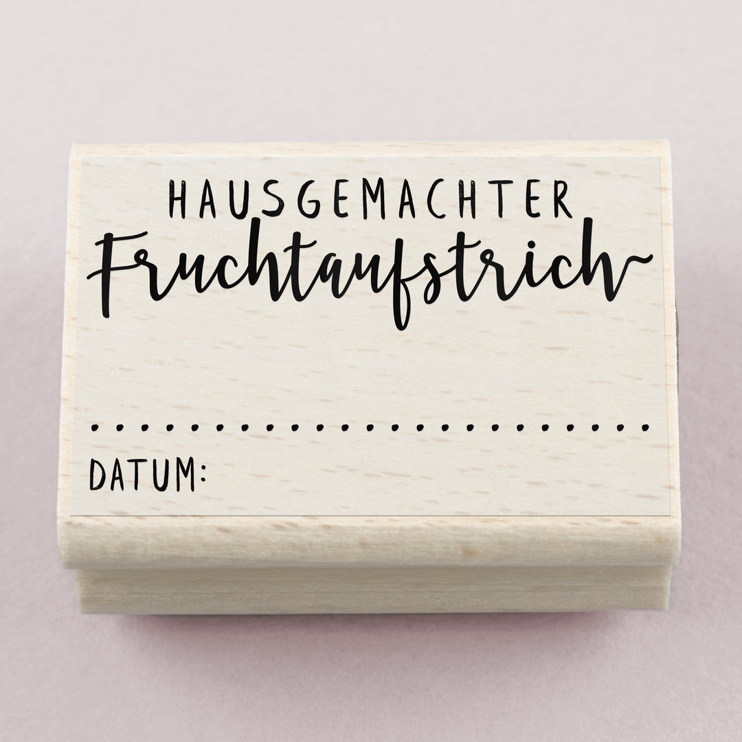 Stempel Hausgemachter Fruchtaufstrich 55 x 35 mm