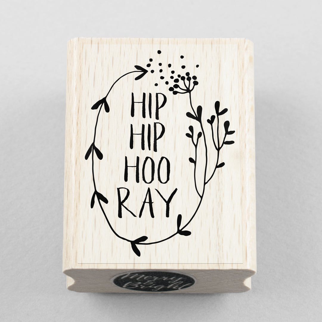 Stempel Hip Hip Hooray 35 x 50 mm