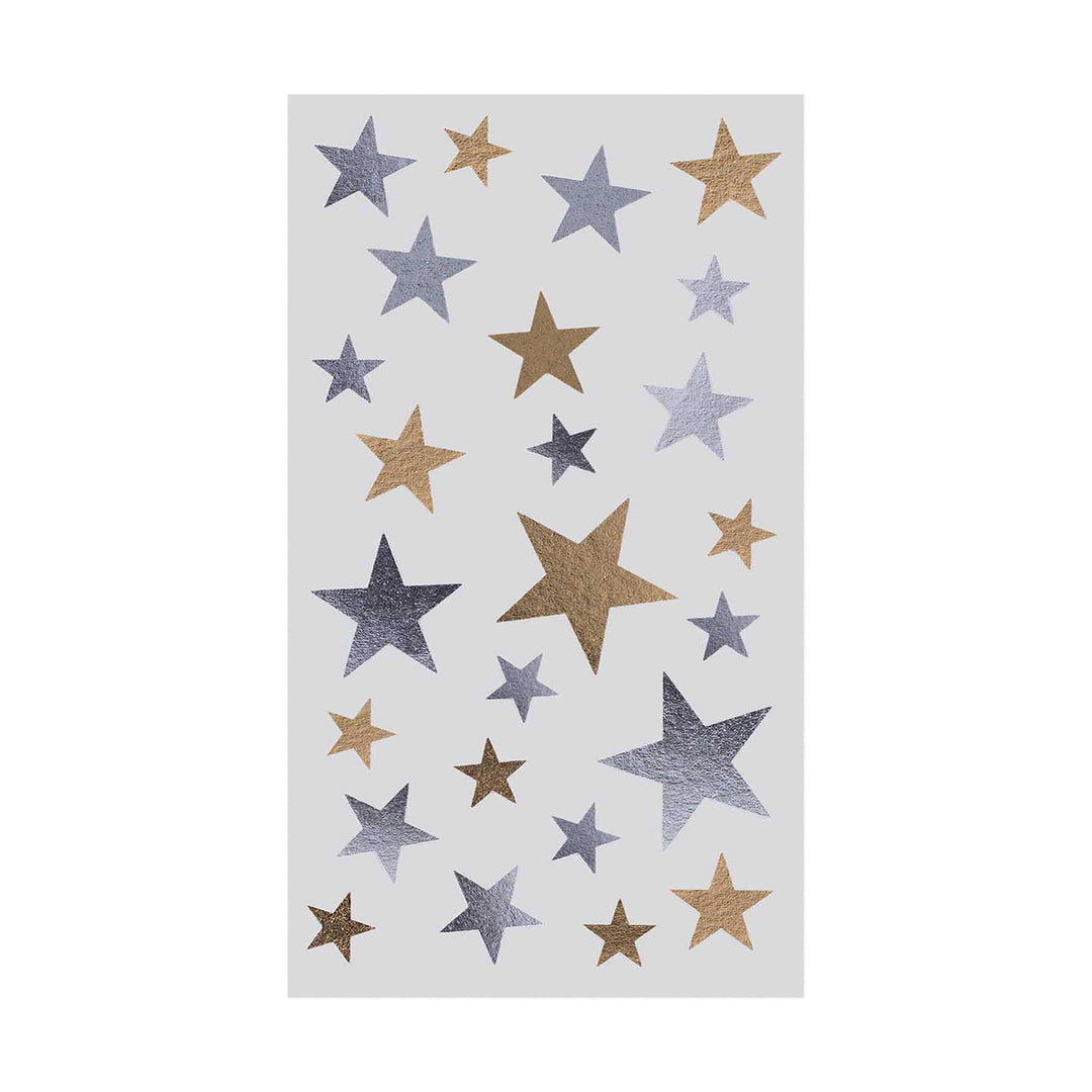 Sticker Sterne Mix gold/silber 100 Stück
