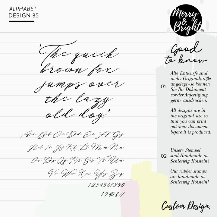 Textstempel mit Namen in unterschiedlichen Größen Design 35