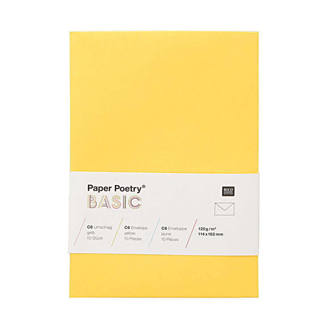 Briefumschlag C6 gelb 10 Stück