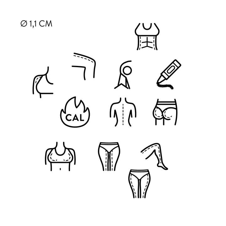 12 Ministempel nach Wunsch