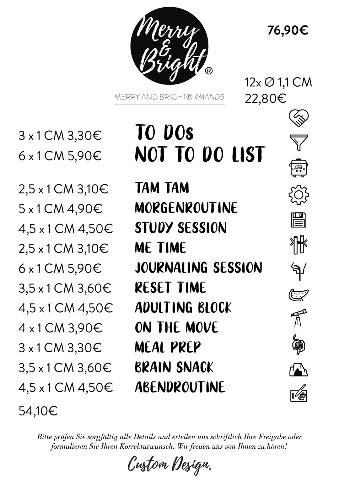 Stempel nach Wunsch Design Nora