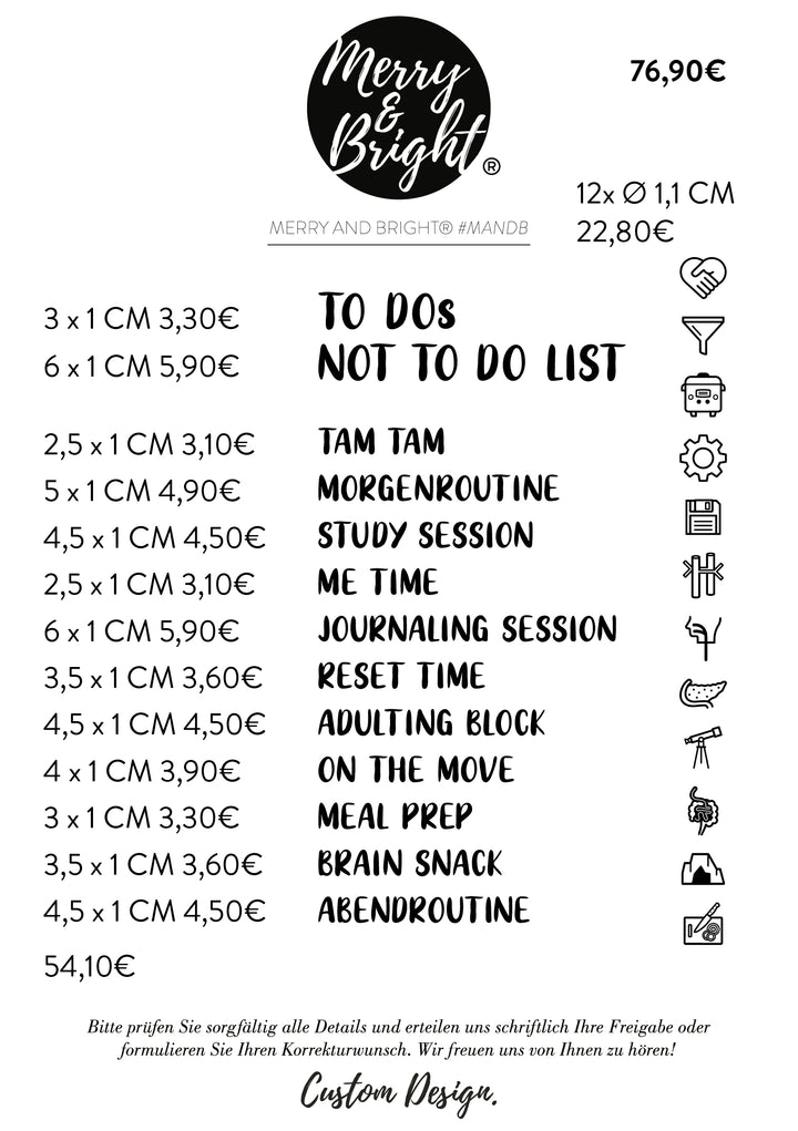 Stempel nach Wunsch Design Nora