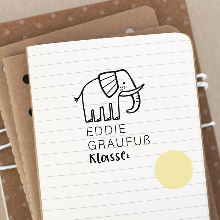 Kleiner Schul-Stempel Elefant 30 x 35 mm