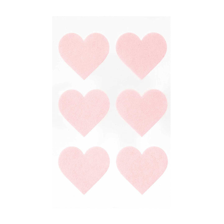 Filzsticker Herzen rosa 6 Stück