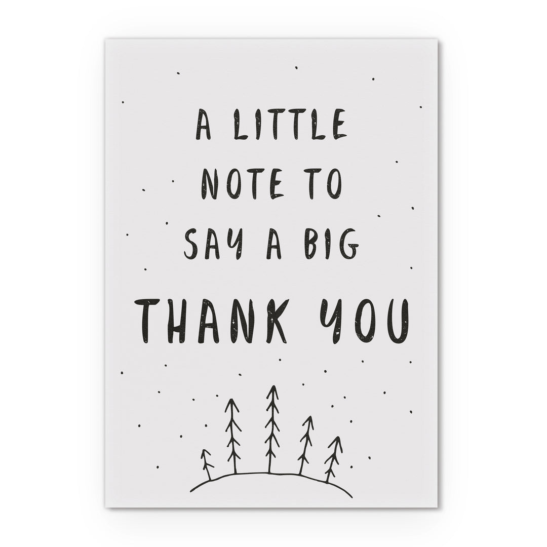 Postkarte DIN A6 A little note to say a big thank you
