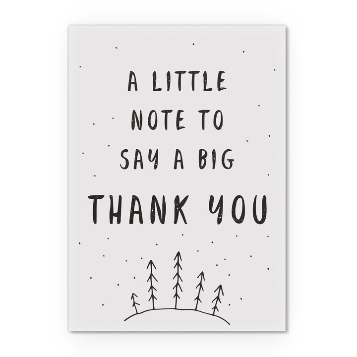 Postkarte DIN A6 A little note to say a big thank you