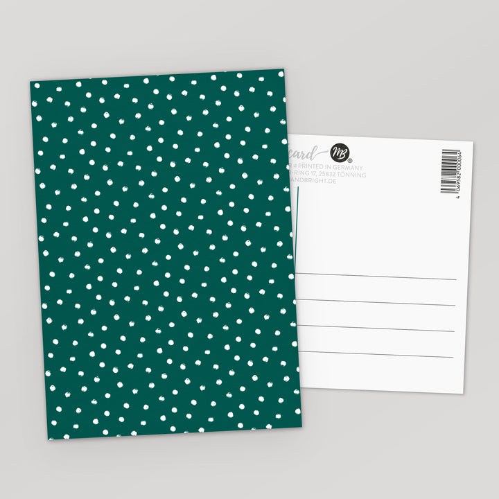 Postcard DIN A6 Dots Green