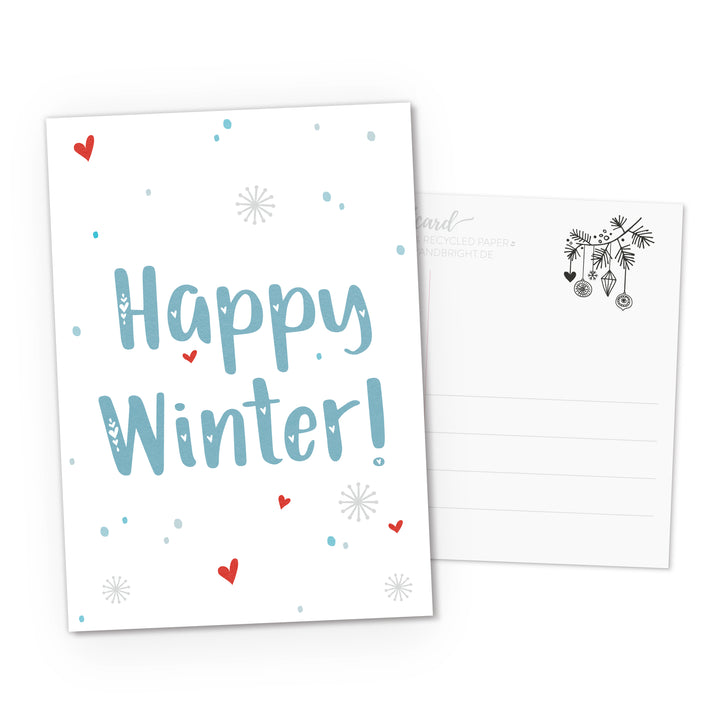 Postkarte DIN A6 Happy winter