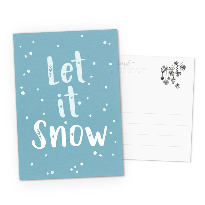 Postkarte DIN A6 Let it snow