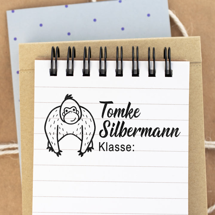 Kleiner Schul-Stempel Gorilla 50 x 25 mm