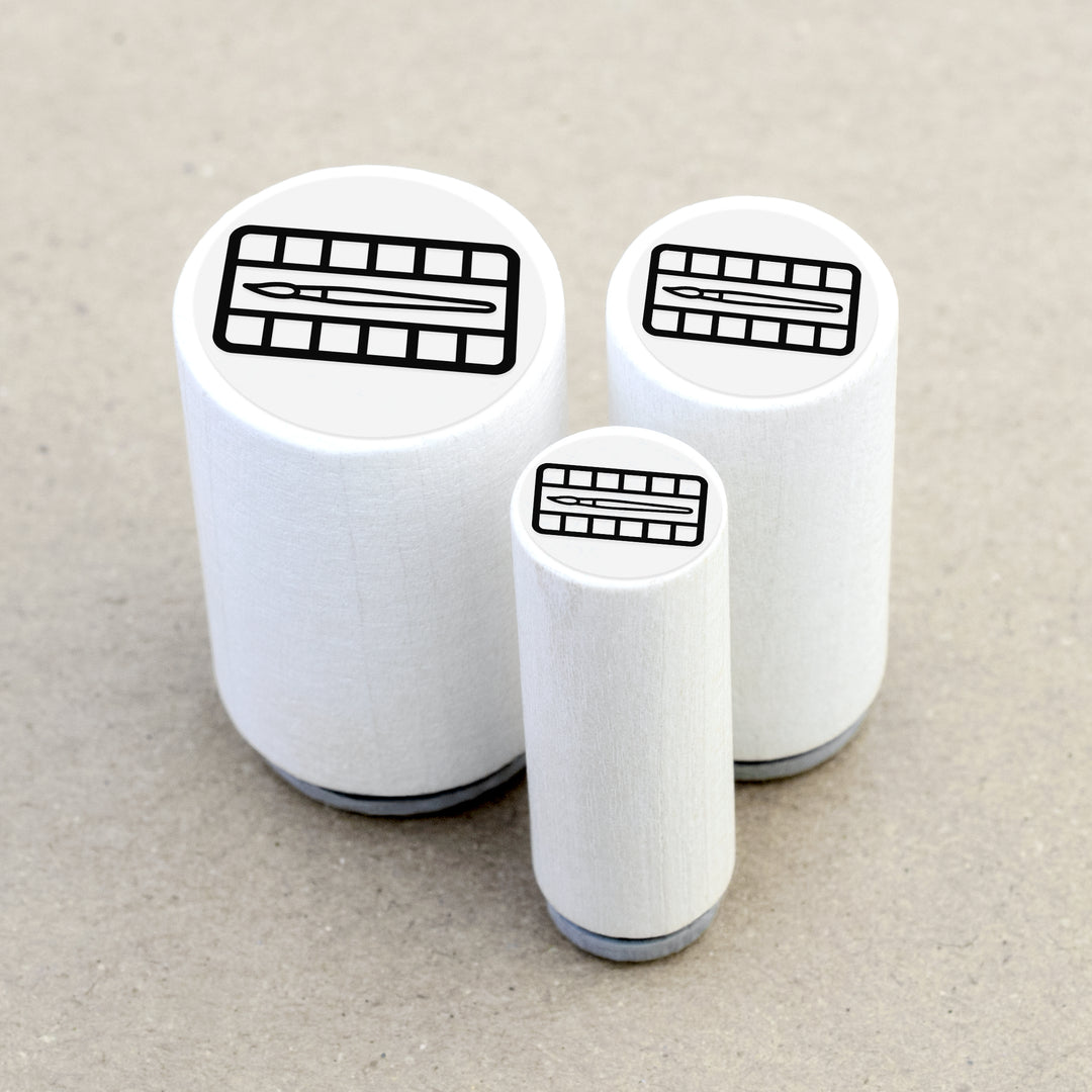 Mini Rubber Stamp Watercolor Paint Set