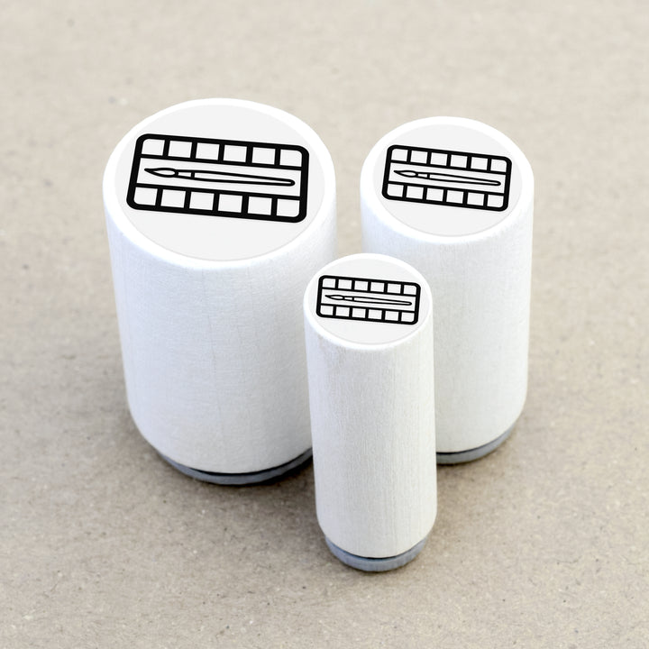 Mini Rubber Stamp Watercolor Paint Set