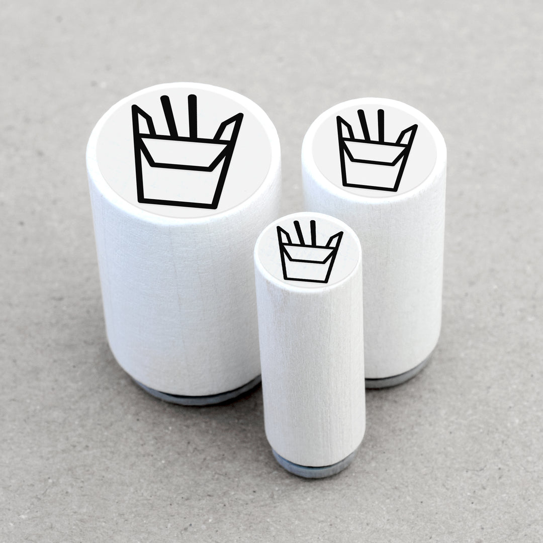 Mini Rubber Stamp Asian Take Away Food