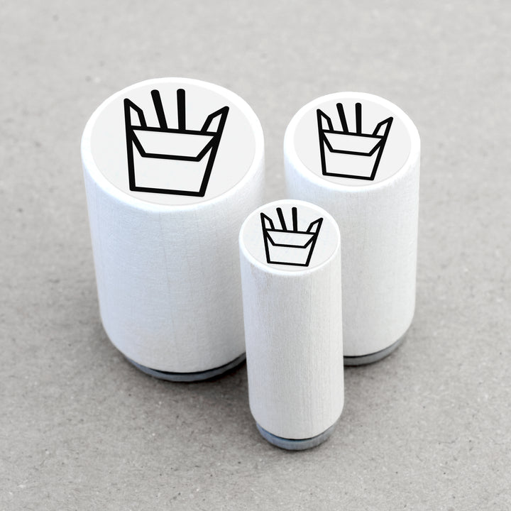 Mini Rubber Stamp Asian Take Away Food