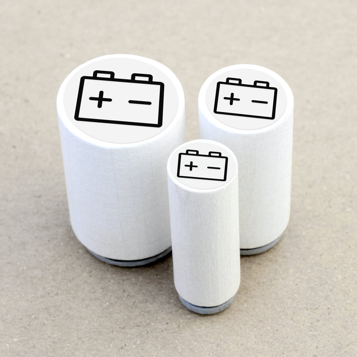 Ministempel Batterie