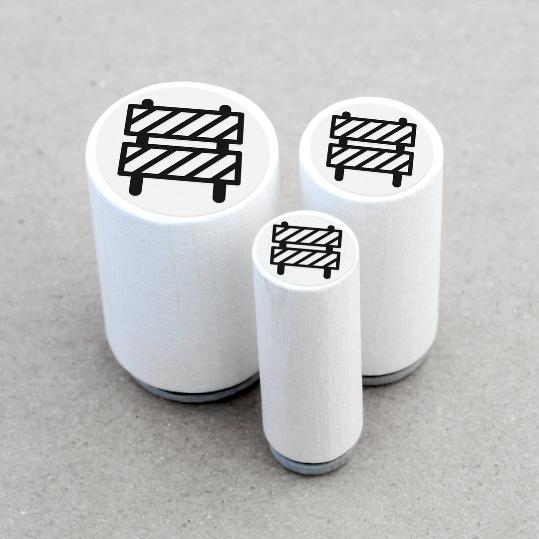 Mini Rubber Stamp Road Closure