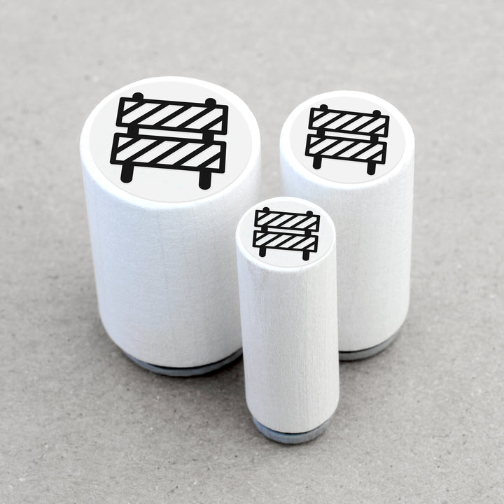 Mini Rubber Stamp Road Closure