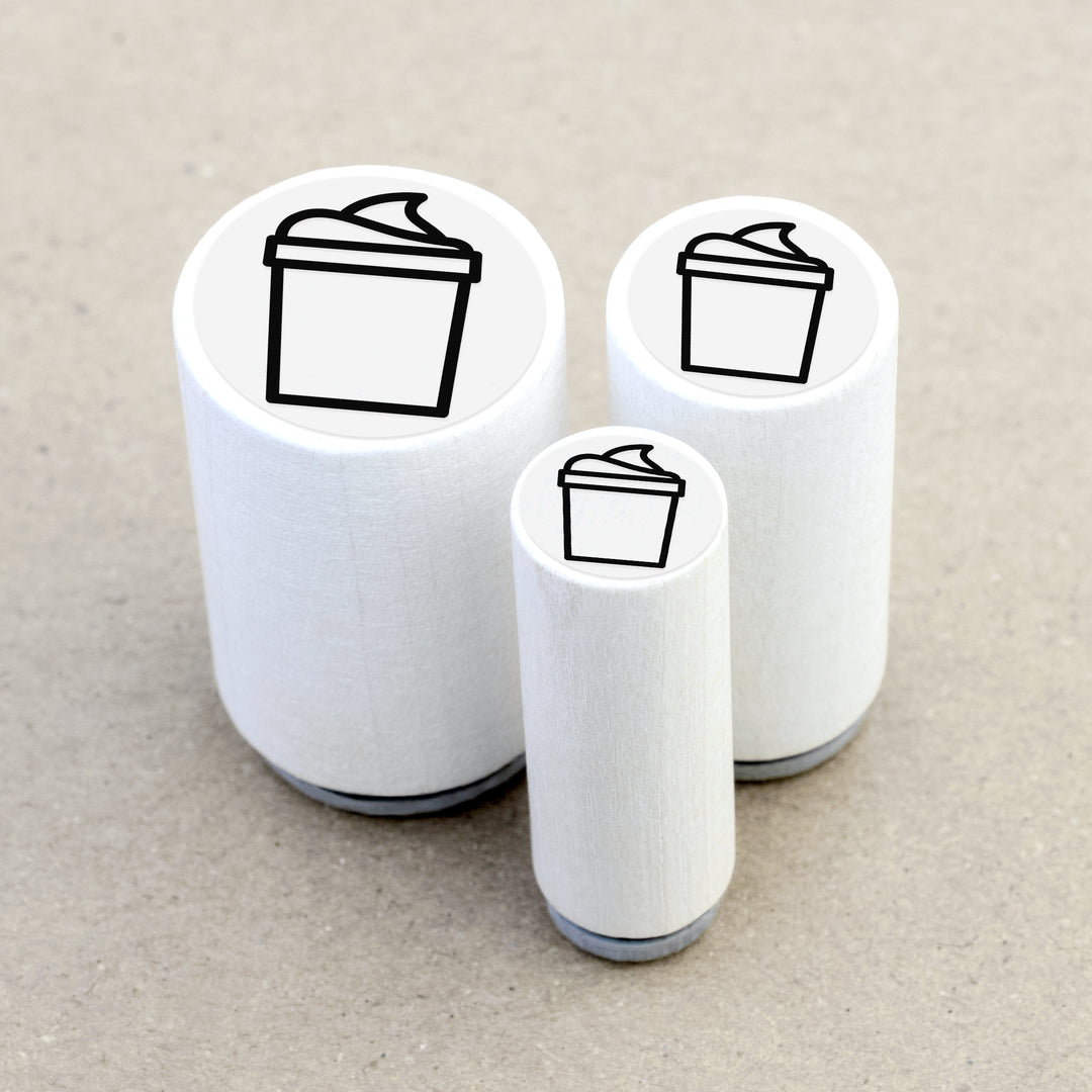 Mini Rubber Stamp Crème Fraîche