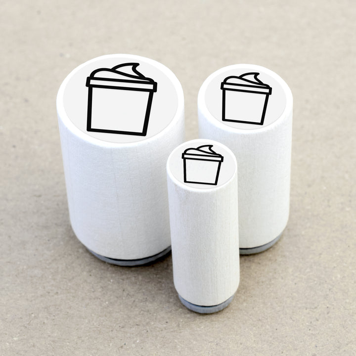 Mini Rubber Stamp Crème Fraîche