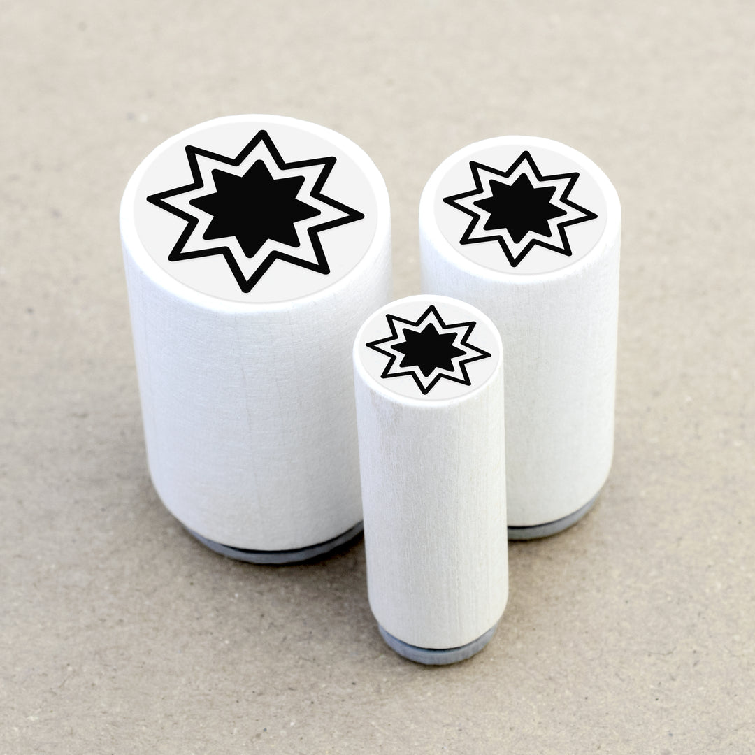 Mini Rubber Stamp Twin Star