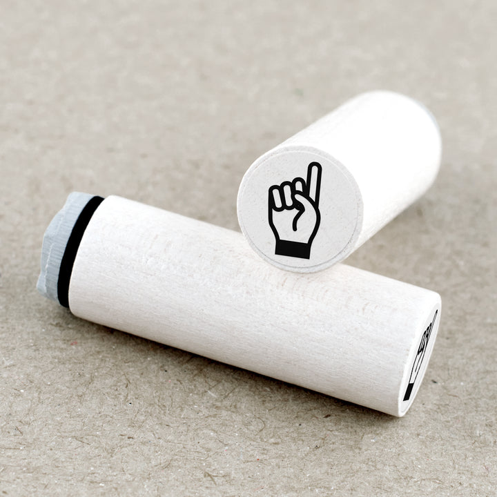 Ministempel Hand Geste eins