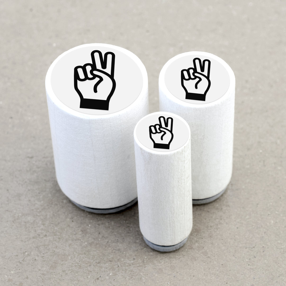 Ministempel Hand Geste zwei