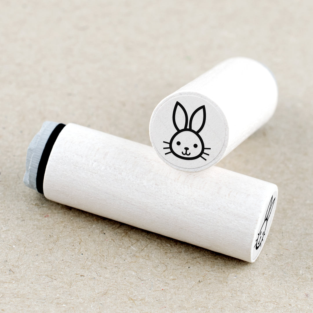 Red Ink Rabbit Stamp Mini Rubber Stamp Rabbit – Merry and Bright®