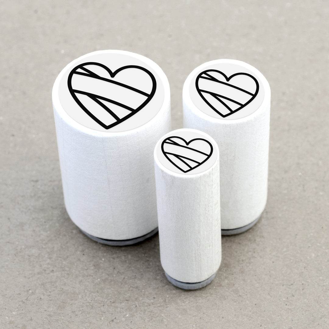 Mini Rubber Stamp Heart with Bandage