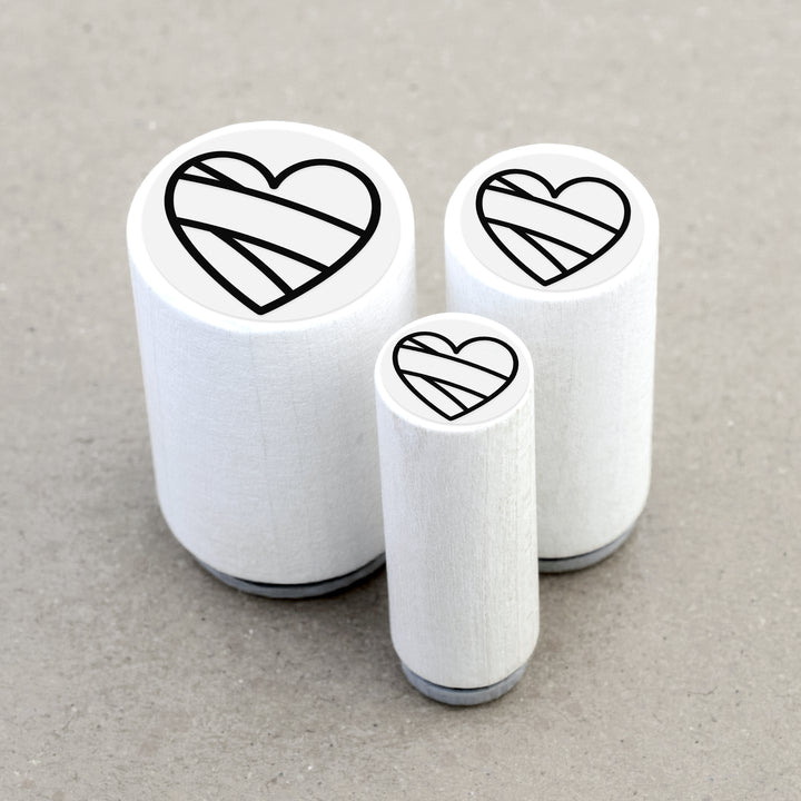 Mini Rubber Stamp Heart with Bandage
