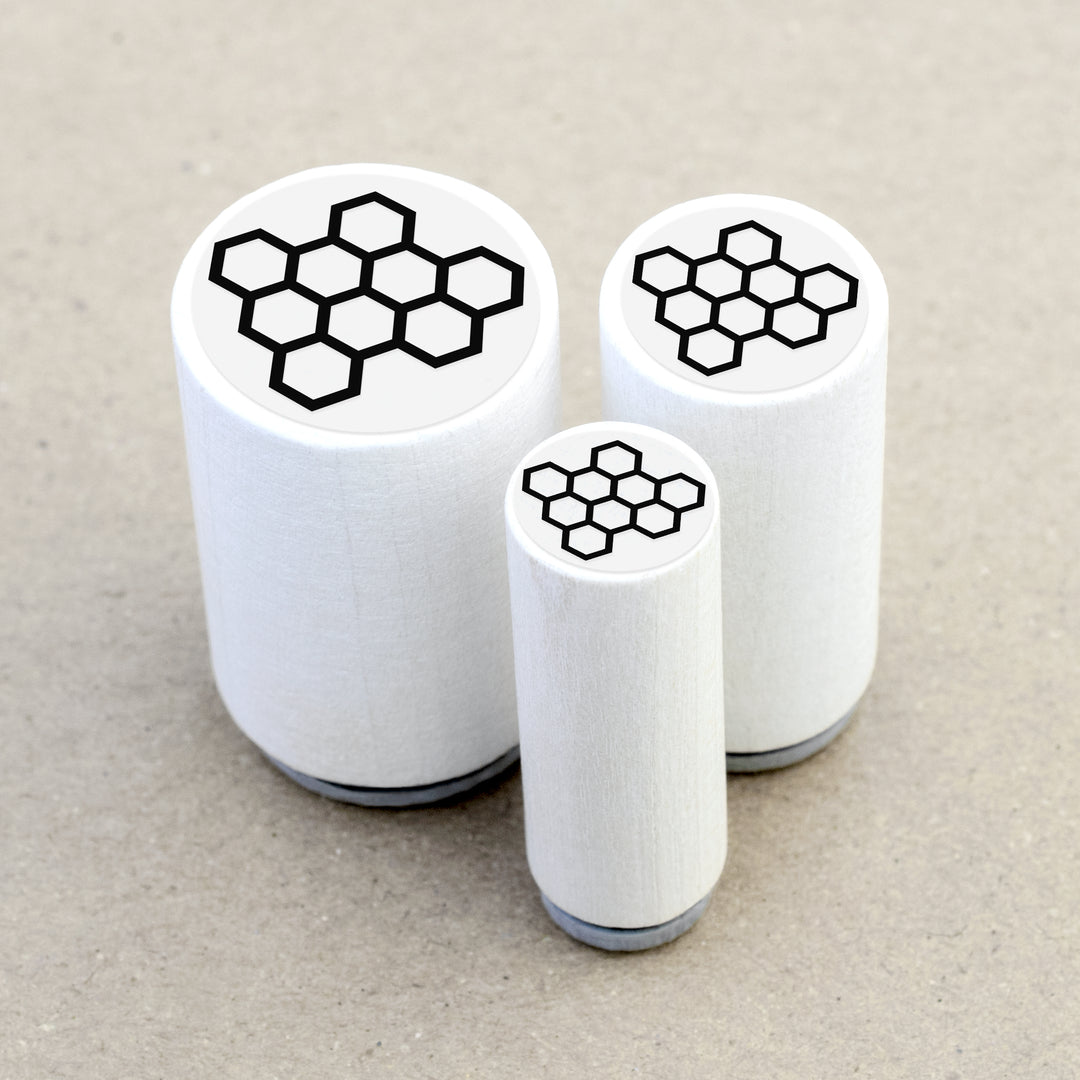 Mini Rubber Stamp Honeycomb