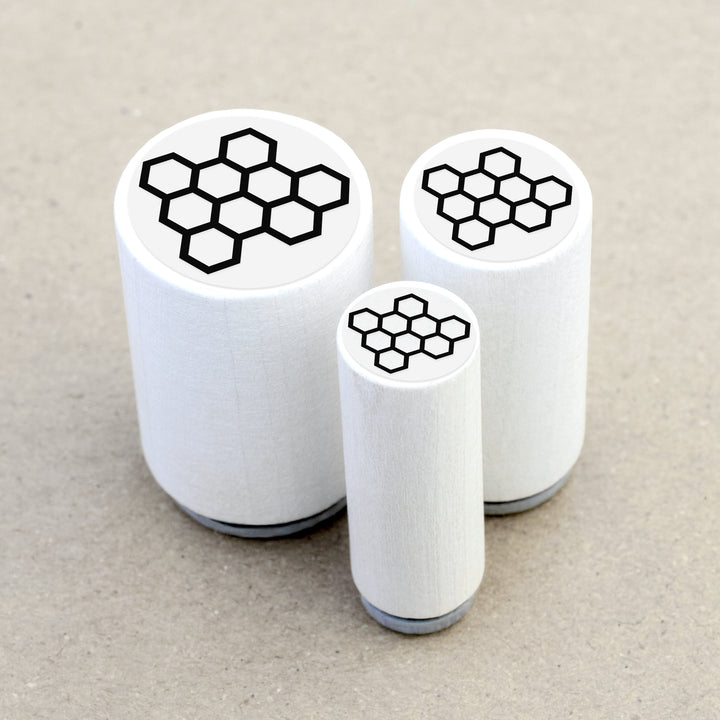 Mini Rubber Stamp Honeycomb