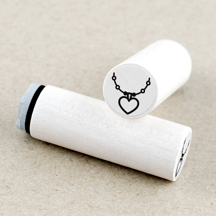 Mini Rubber Stamp Necklace Pendant