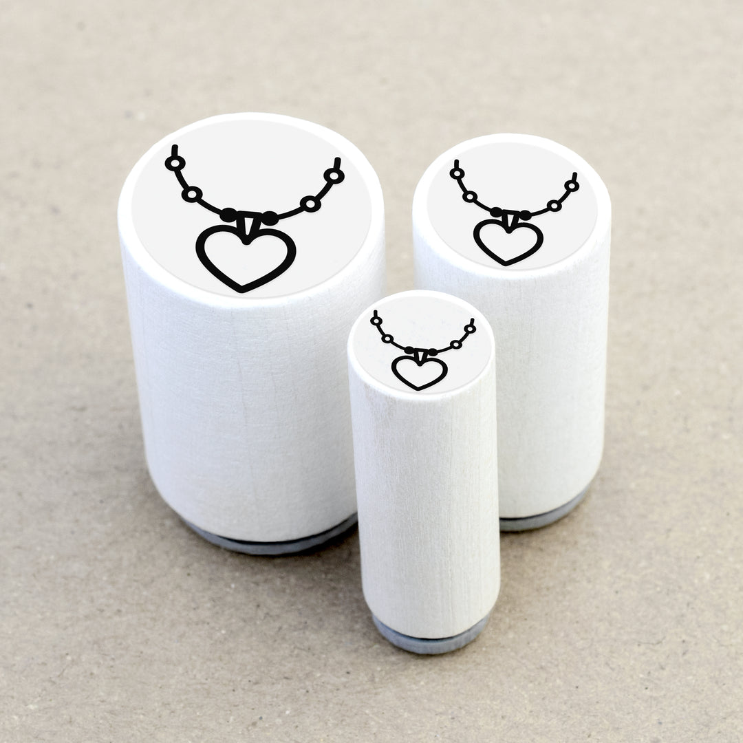Mini Rubber Stamp Necklace Pendant