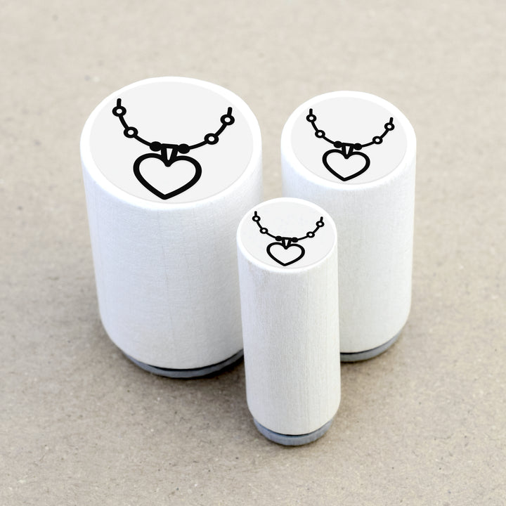Mini Rubber Stamp Necklace Pendant