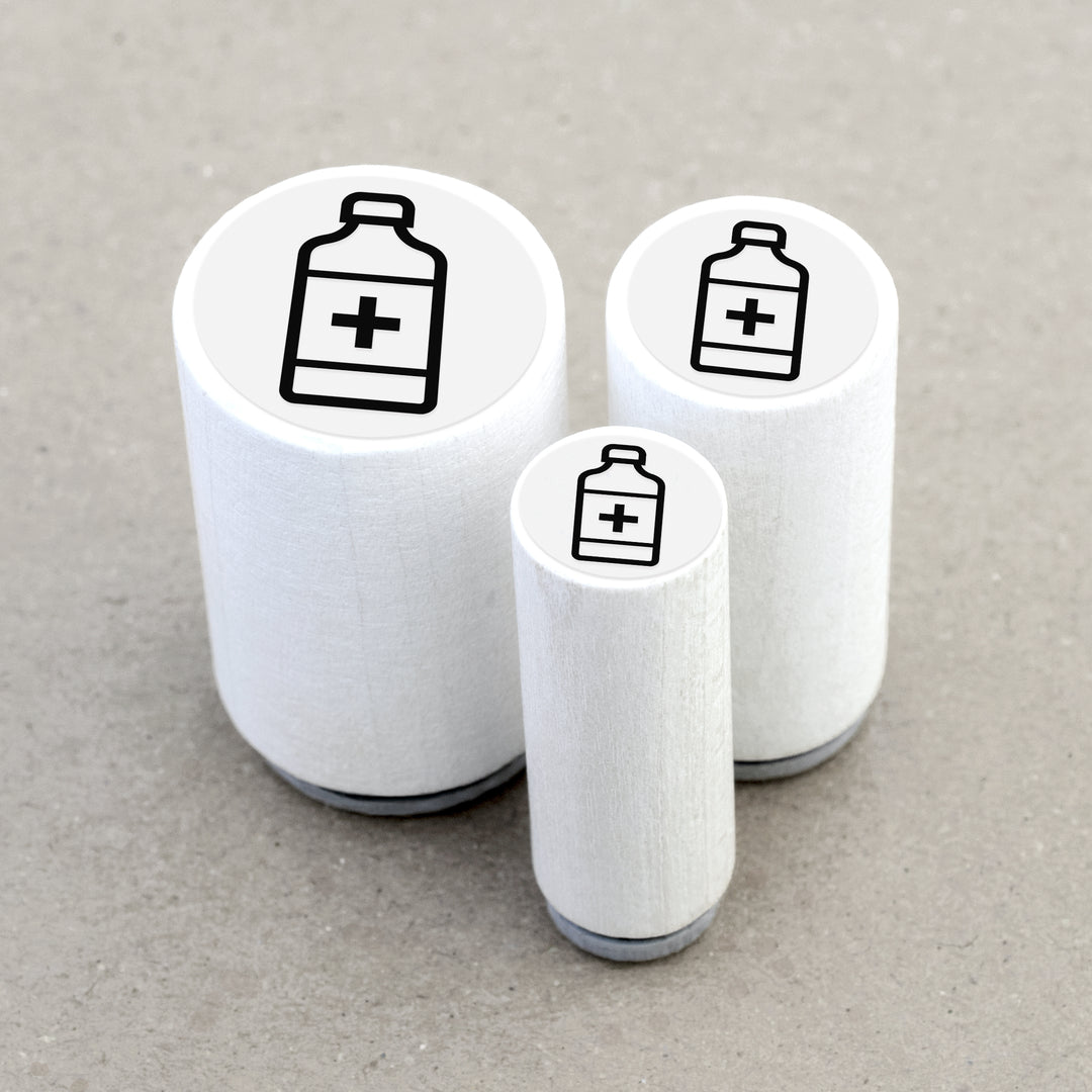 Ministempel Medizinflasche
