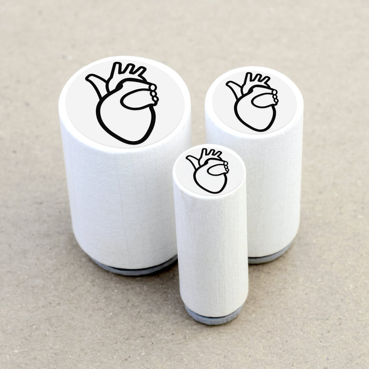 Mini Rubber Stamp Human Heart