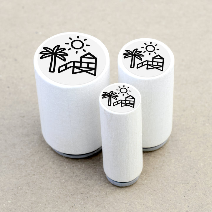 Mini Rubber Stamp Lifeguard Tower Miami