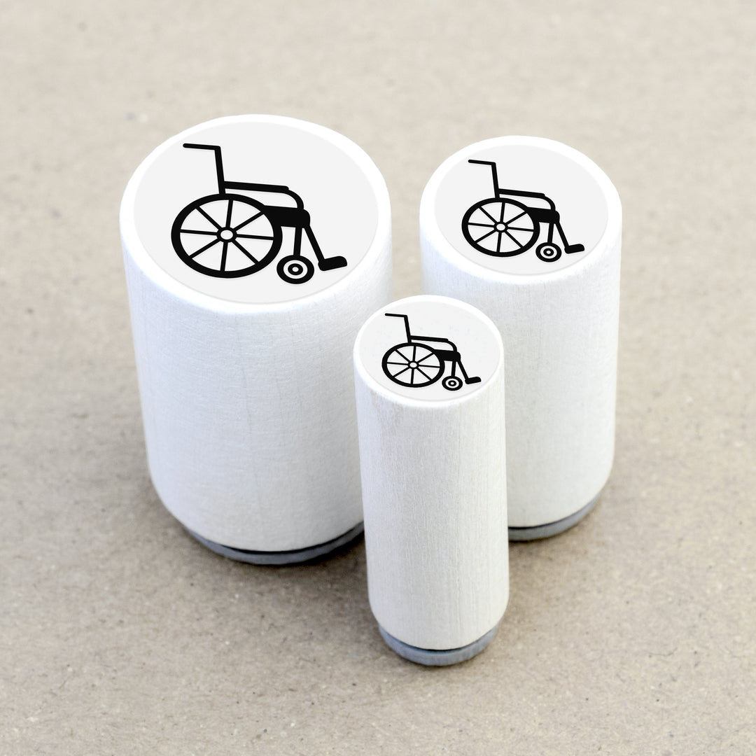 Mini Rubber Stamp Wheelchair