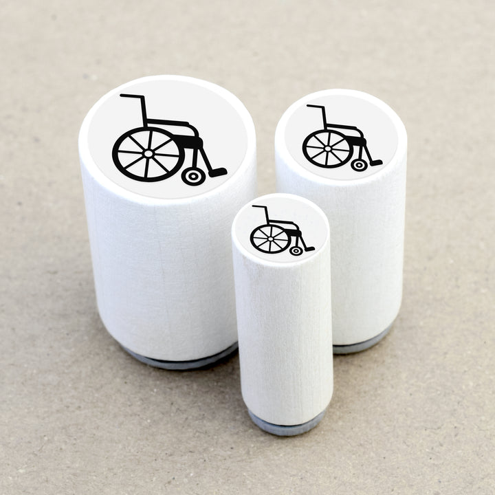 Mini Rubber Stamp Wheelchair