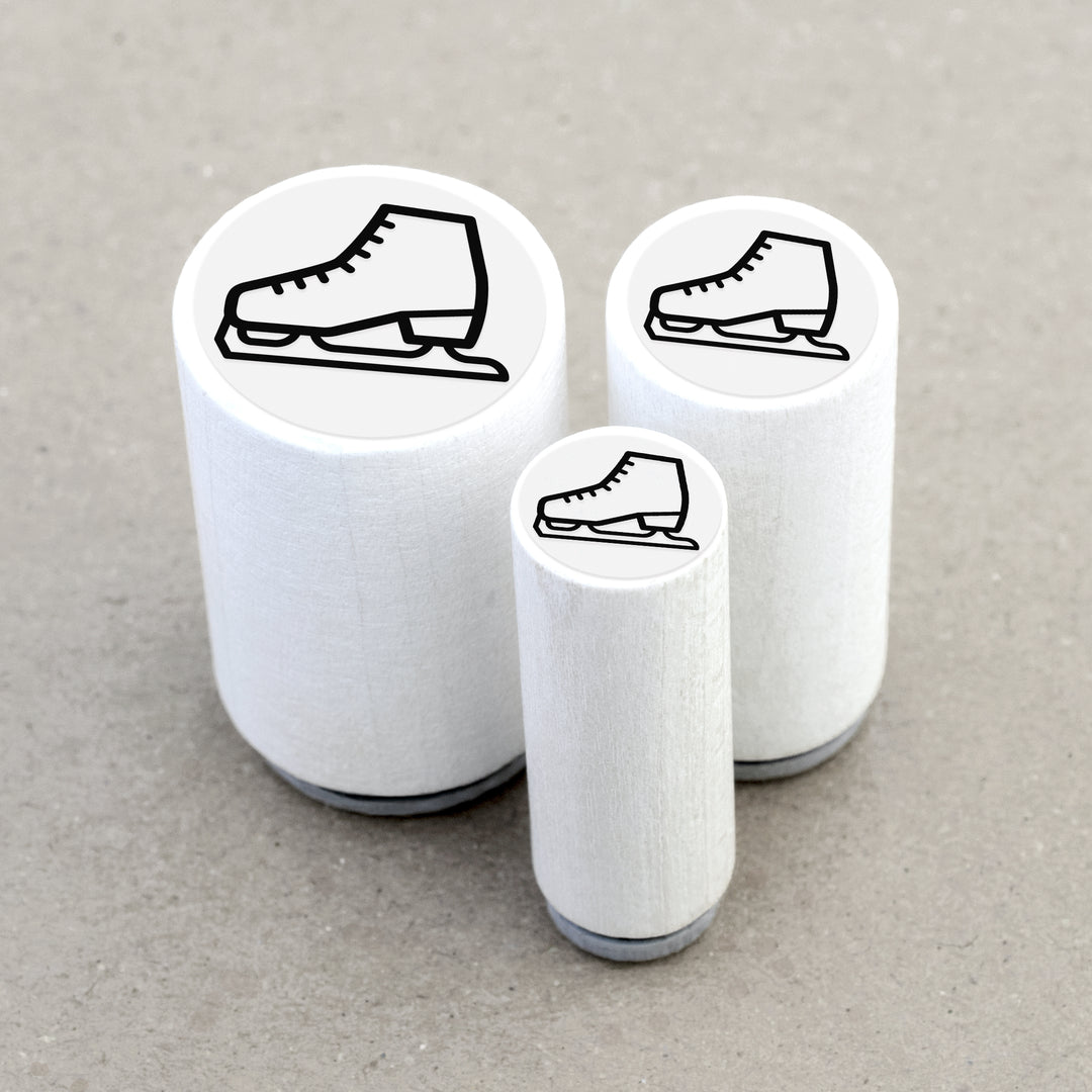 Ministempel Schlittschuh