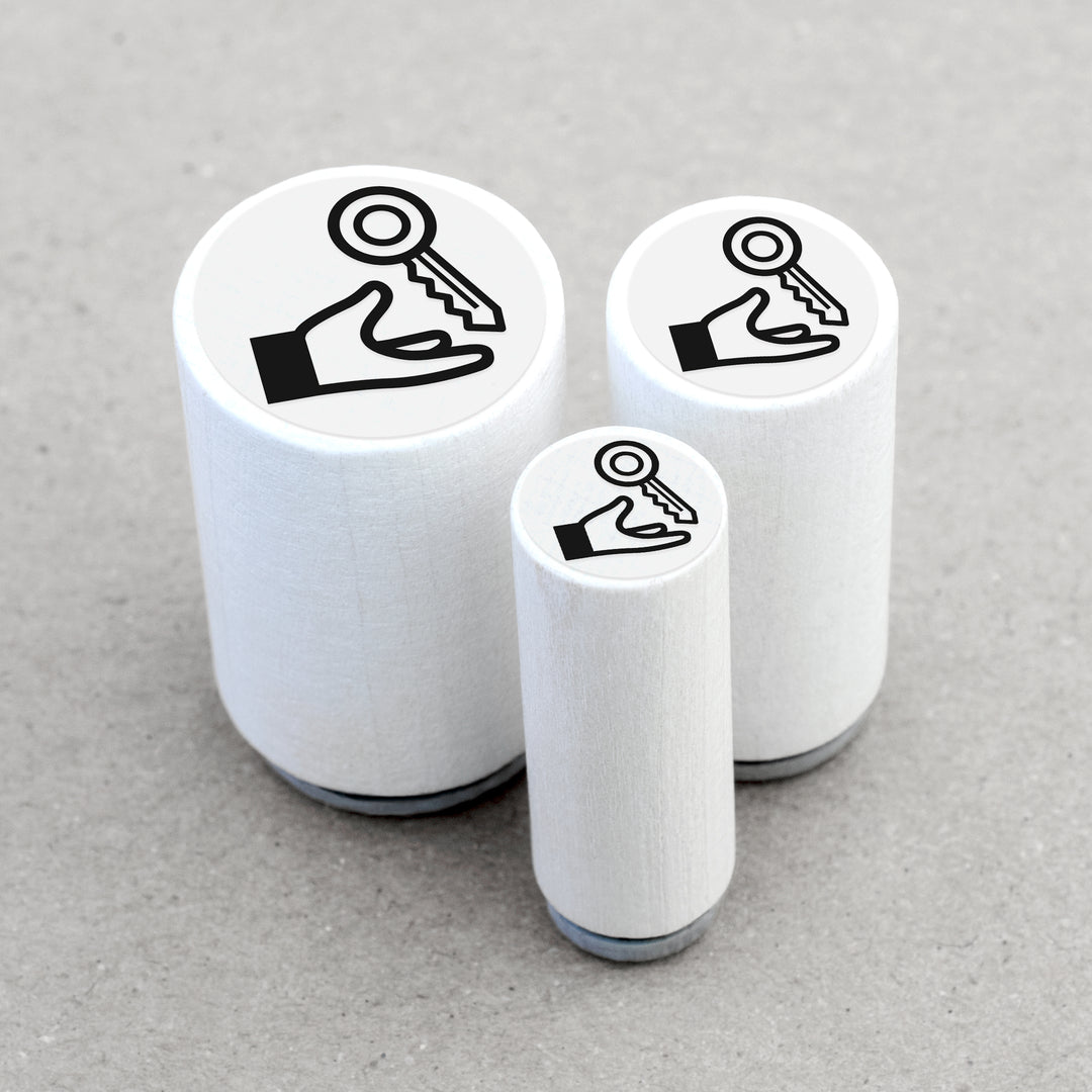 Mini Rubber Stamp Key Handover