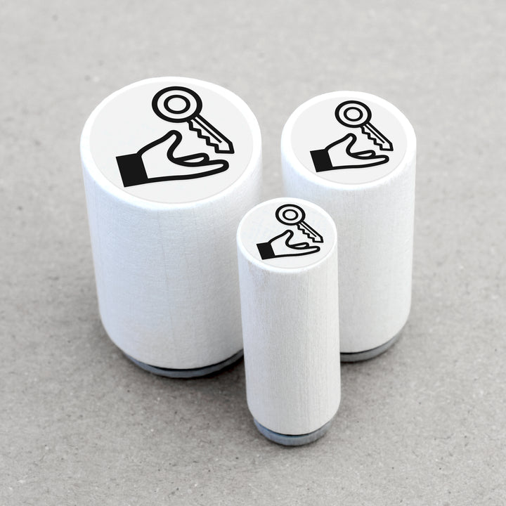 Mini Rubber Stamp Key Handover