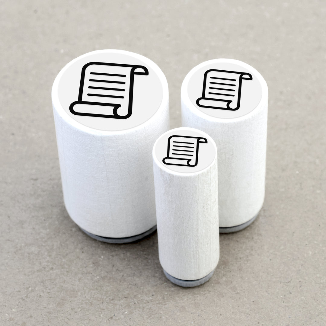 Ministempel Schriftrolle