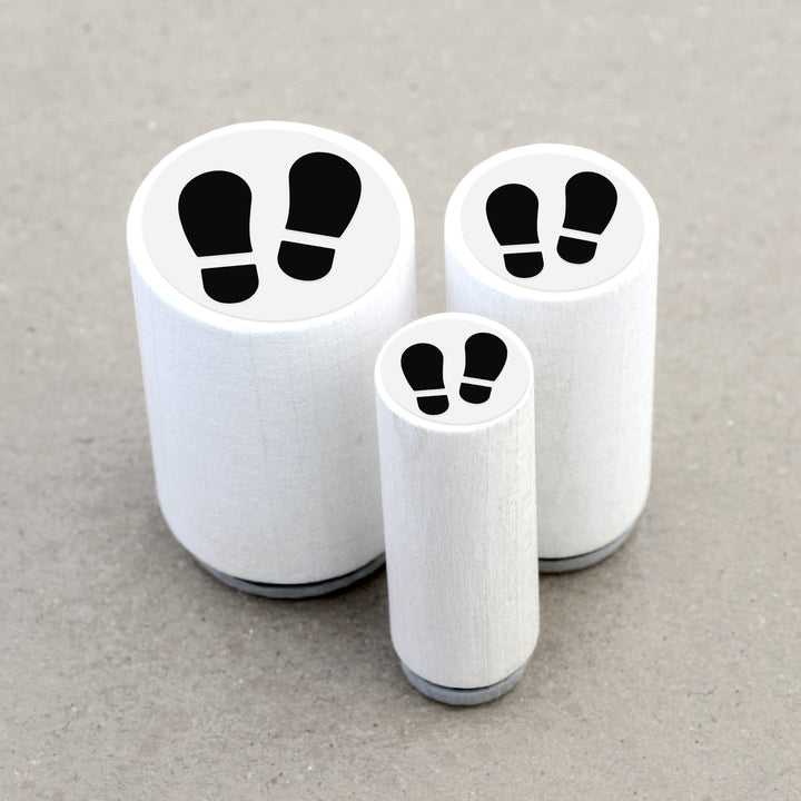 Mini Rubber Stamp Steps Shoe Prints