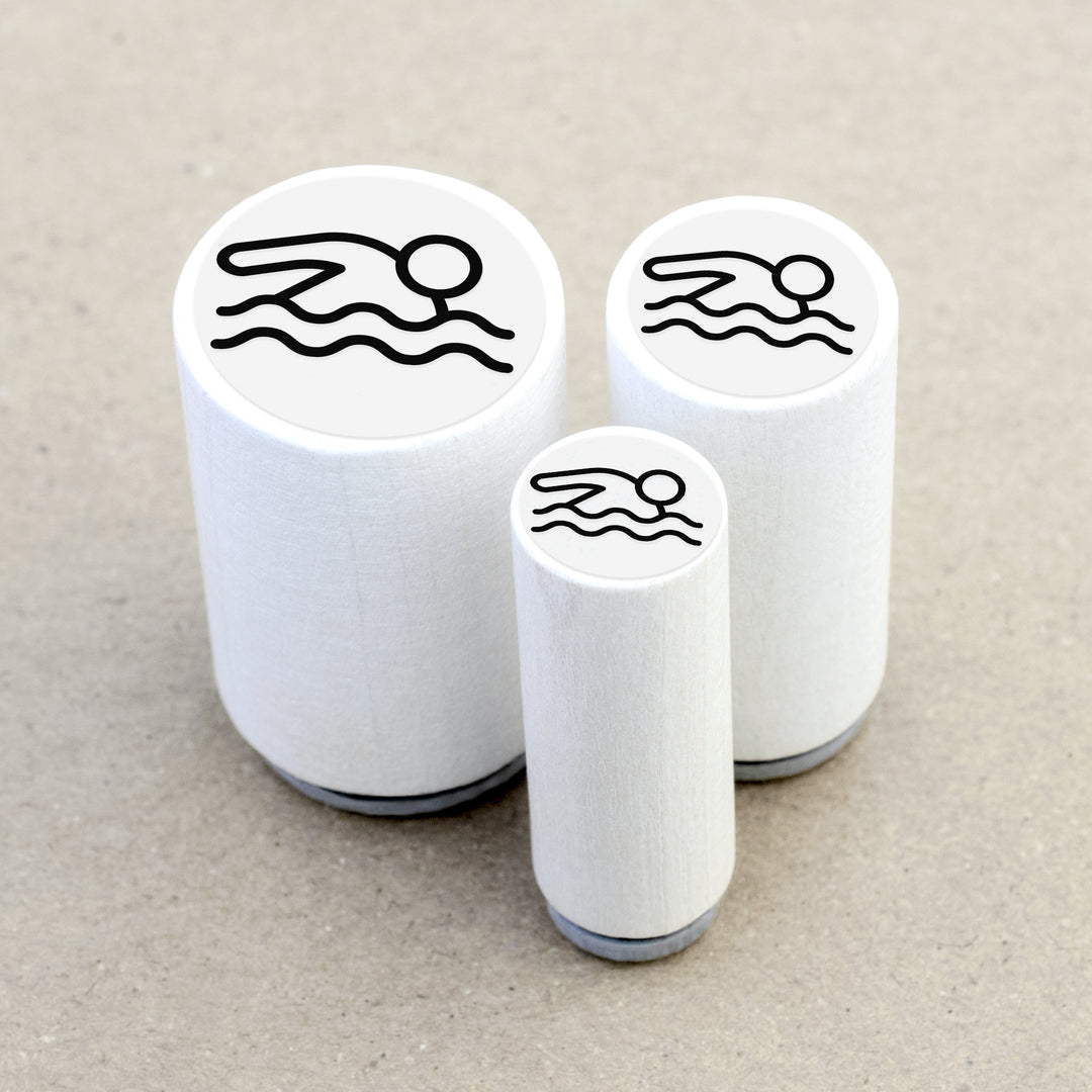 Mini Rubber Stamp Swimming